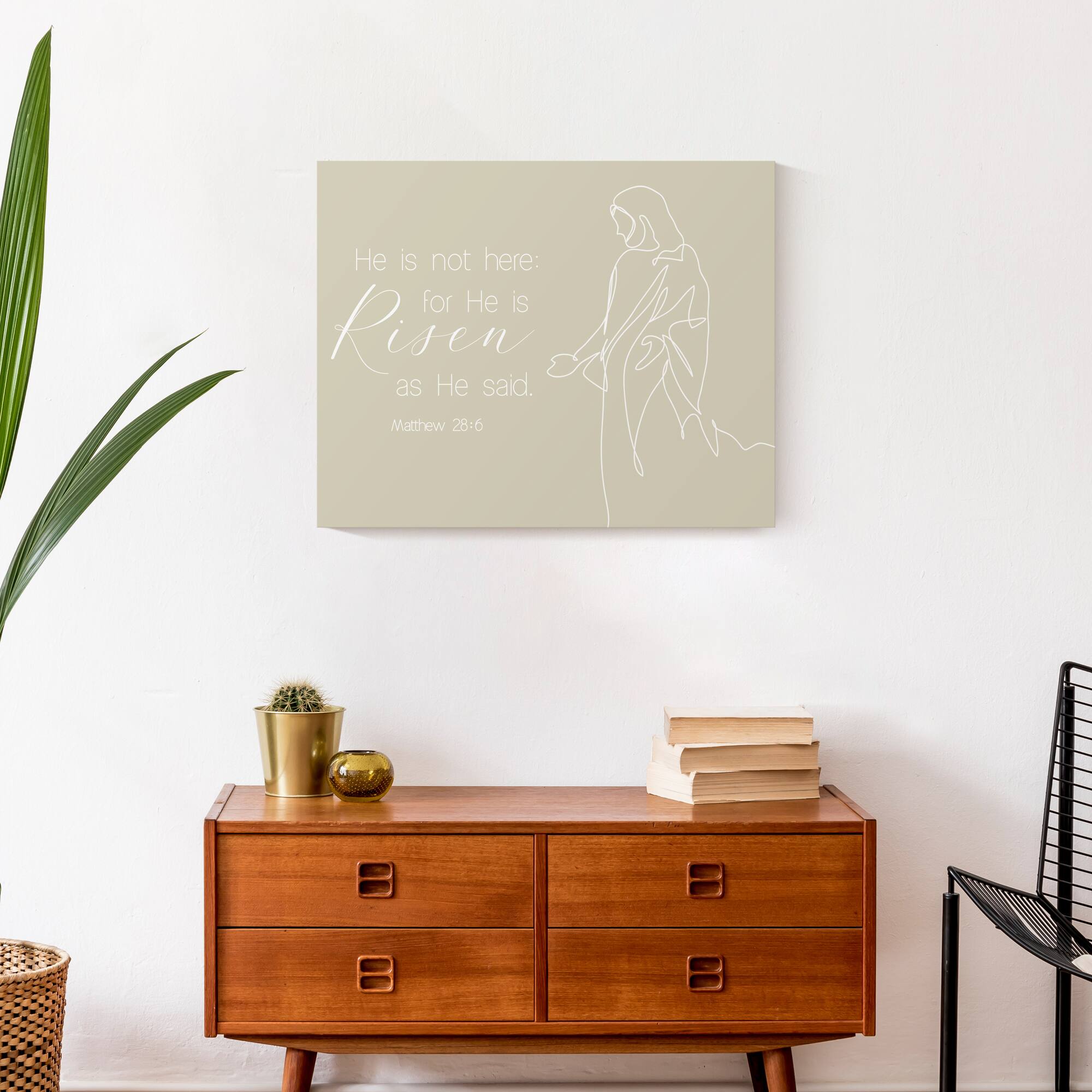 Risen Bible Jesus 2 16" x 20" Canvas Wall Art